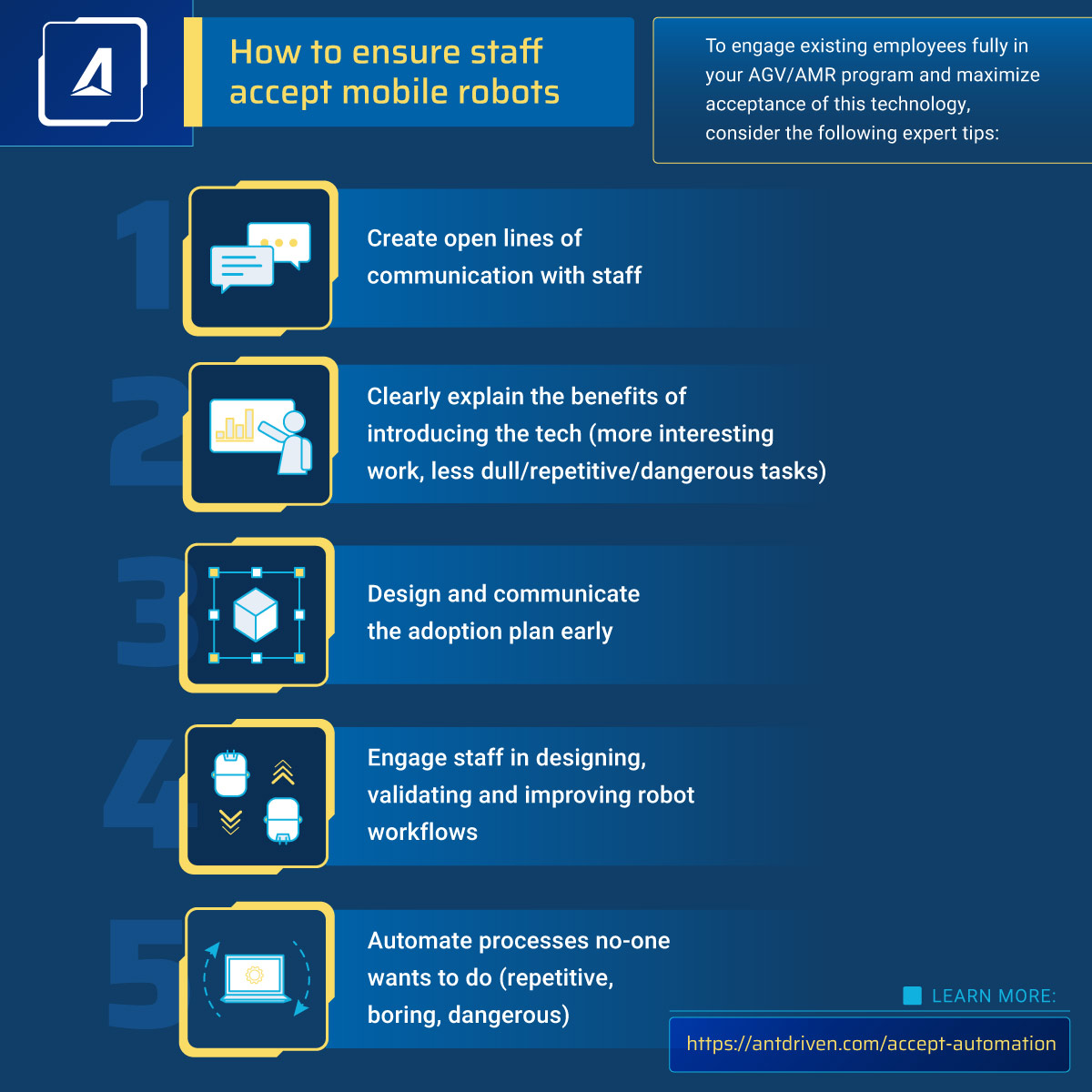 How to ensure staff accept mobile robots