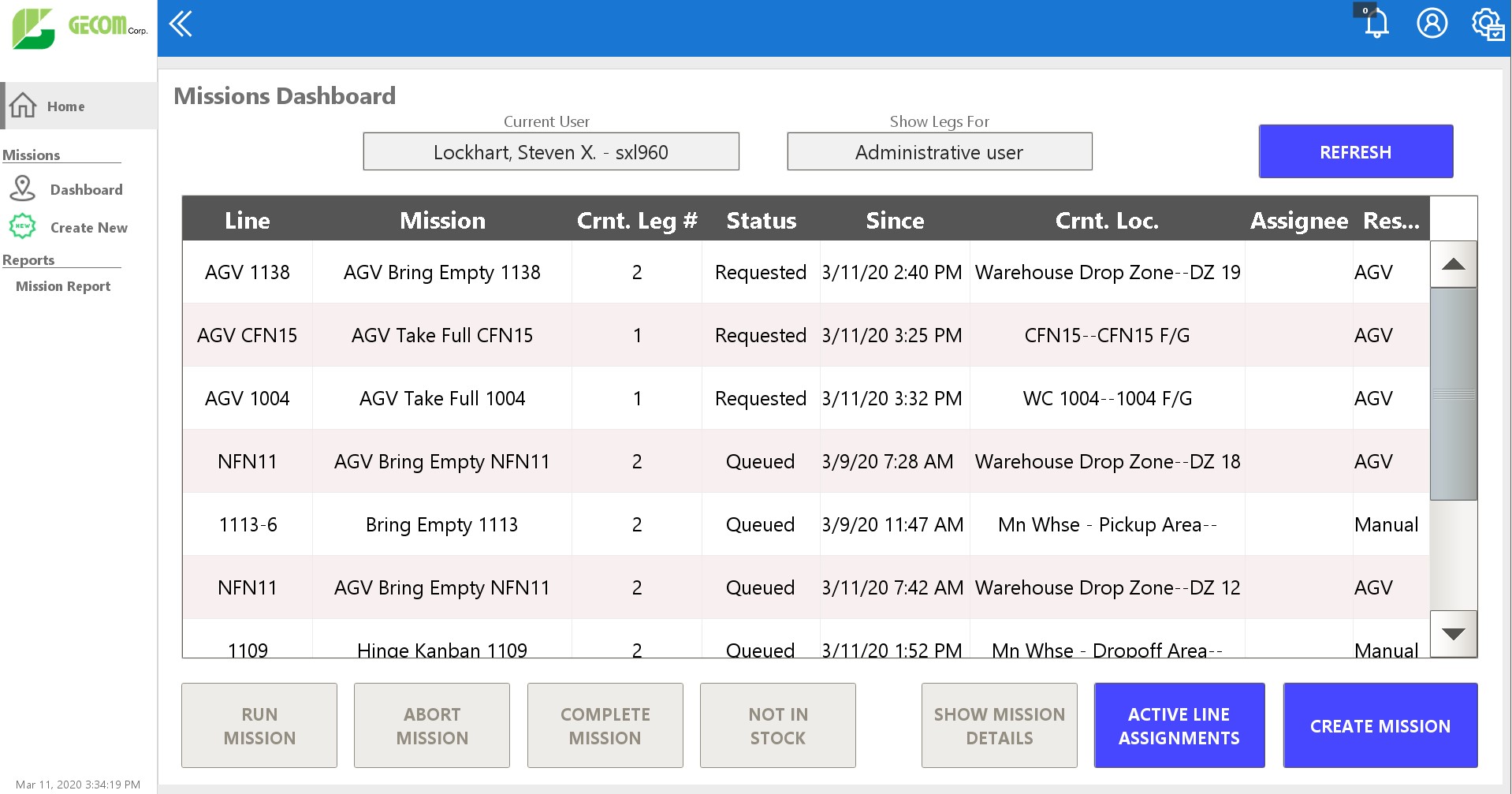 Ignition software controlling automated forklifts