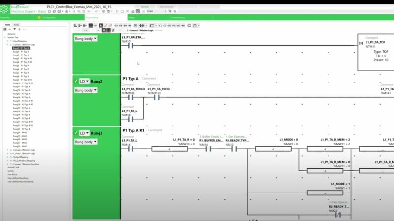 The PLC communicates information between vehicles and other equipment